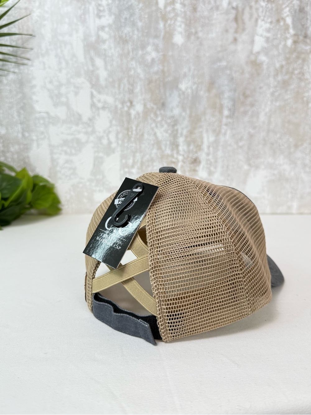 Wildlife Embroidered Trucker Hat - Gray and Tan Mesh - Picture 4 of 5